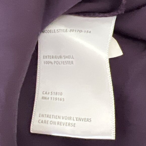 Tribal Brand Womens Tunic Blouse Roll Tab Long Sleeve Purple Size 4 - Picture 8 of 11